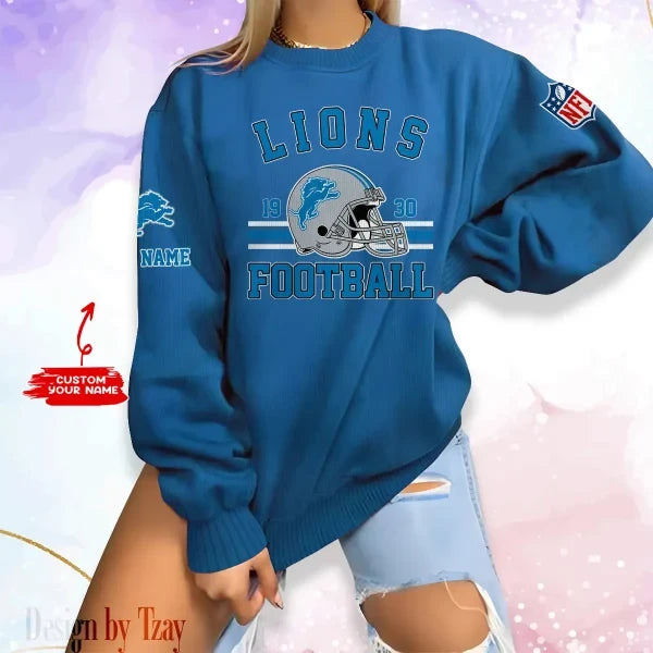 Detroit Lions Personalized Fashion Design New Woolen Sweater  BGSWT227