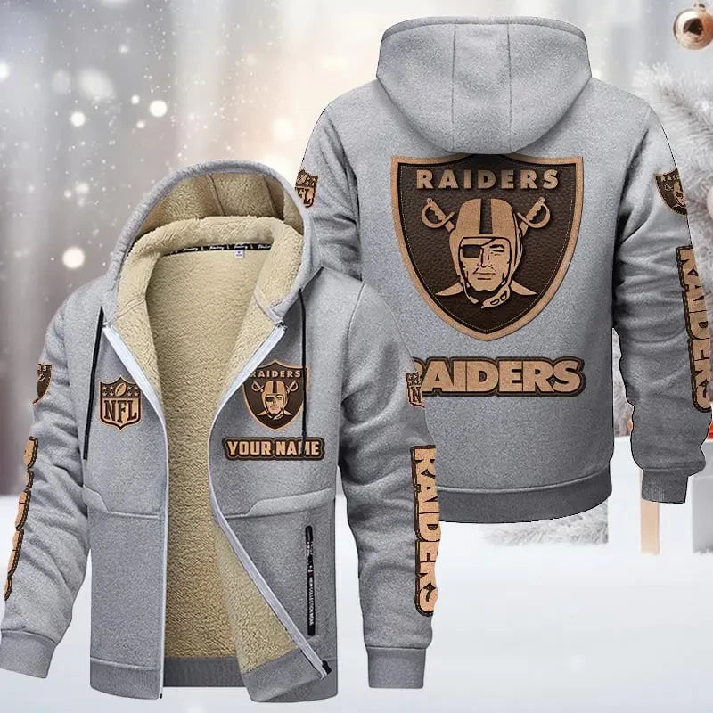 Las Vegas Raiders DMTZ0854 Premium Sherpa-Lined Winter Hoodie – Personalized Edition