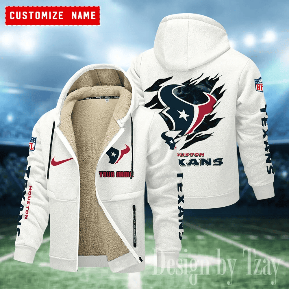 Houston Texans Hoodies Zip Velvet Coat ANZTZH078