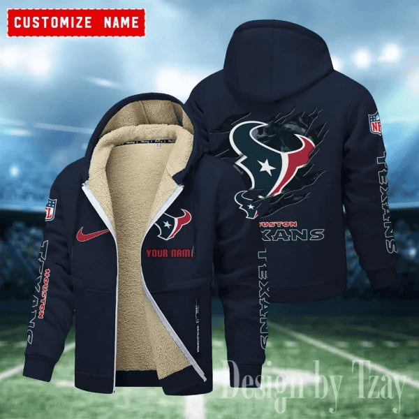 Houston Texans Hoodies Zip Velvet Coat ANZTZH078