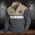 Las Vegas Raiders Premium Stand-Collar Game-Day Pullover - Engineered Warmth & Personalized Name S9DBSCH017