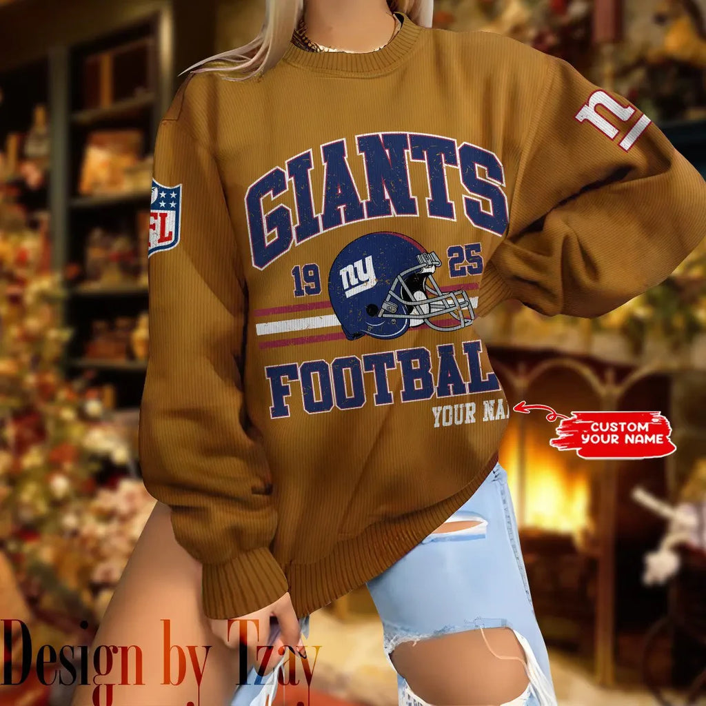 New York Giants Personalized Fashion Design New Woolen Sweater BGSWT286