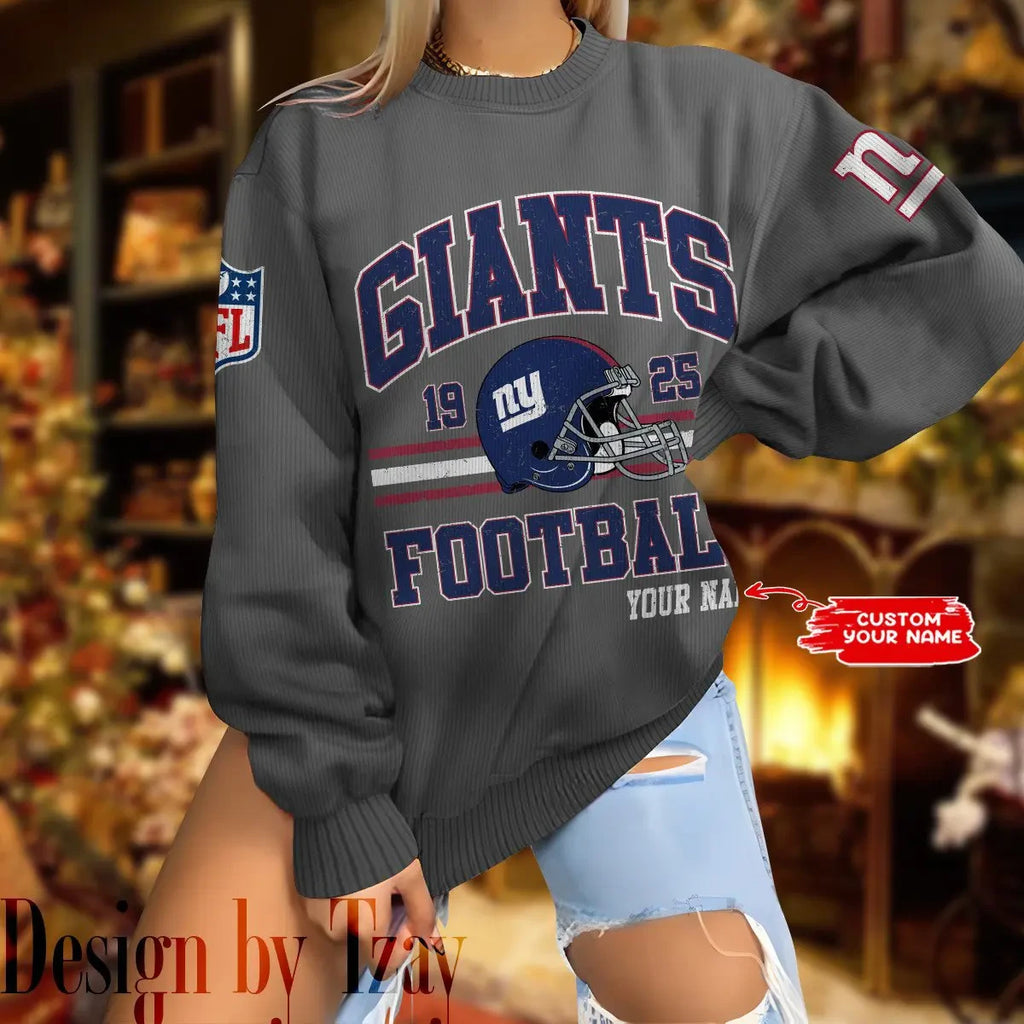 New York Giants Personalized Fashion Design New Woolen Sweater BGSWT286