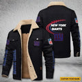 New York Giants Personalized Men's Winter Cargo Jacket Fur Collar Fleece S9WCJ024