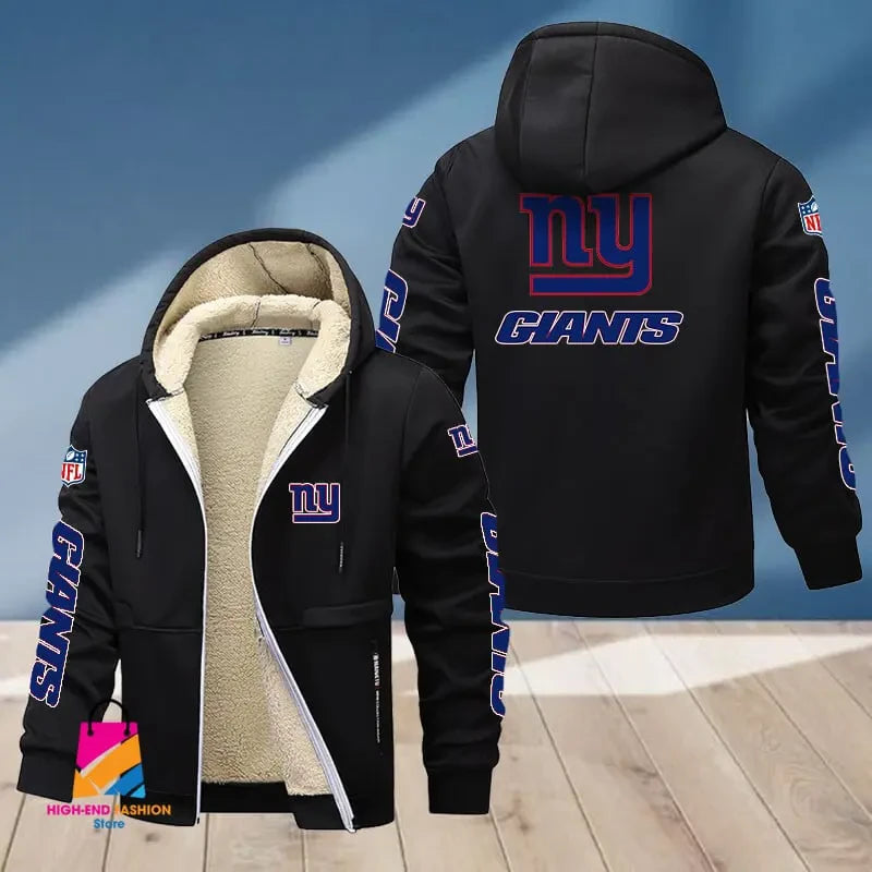 New York Giants Multicolor Thickened Zipper Hoodies ANZTZH024