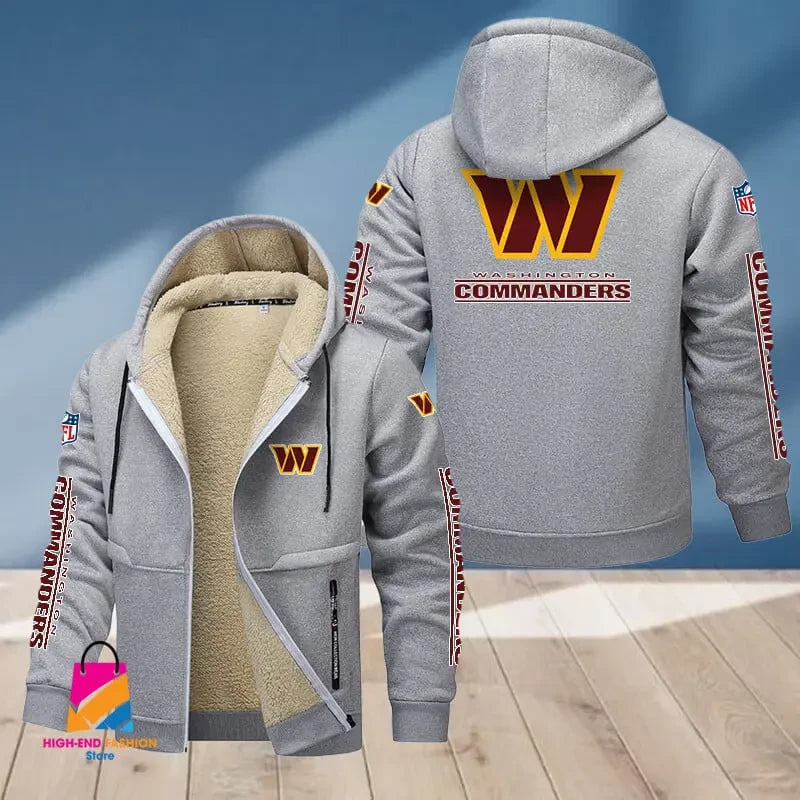 Washington Commanders Multicolor Thickened Zipper Hoodies ANZTZH032
