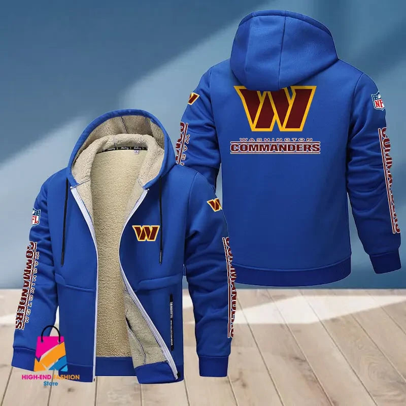 Washington Commanders Multicolor Thickened Zipper Hoodies ANZTZH032