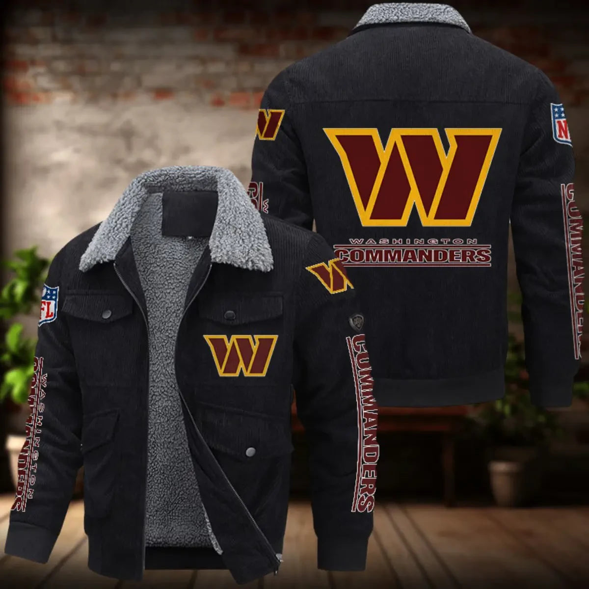 Washington Commanders Men's Thickened Corduroy Jacket ANZANZTCJ032