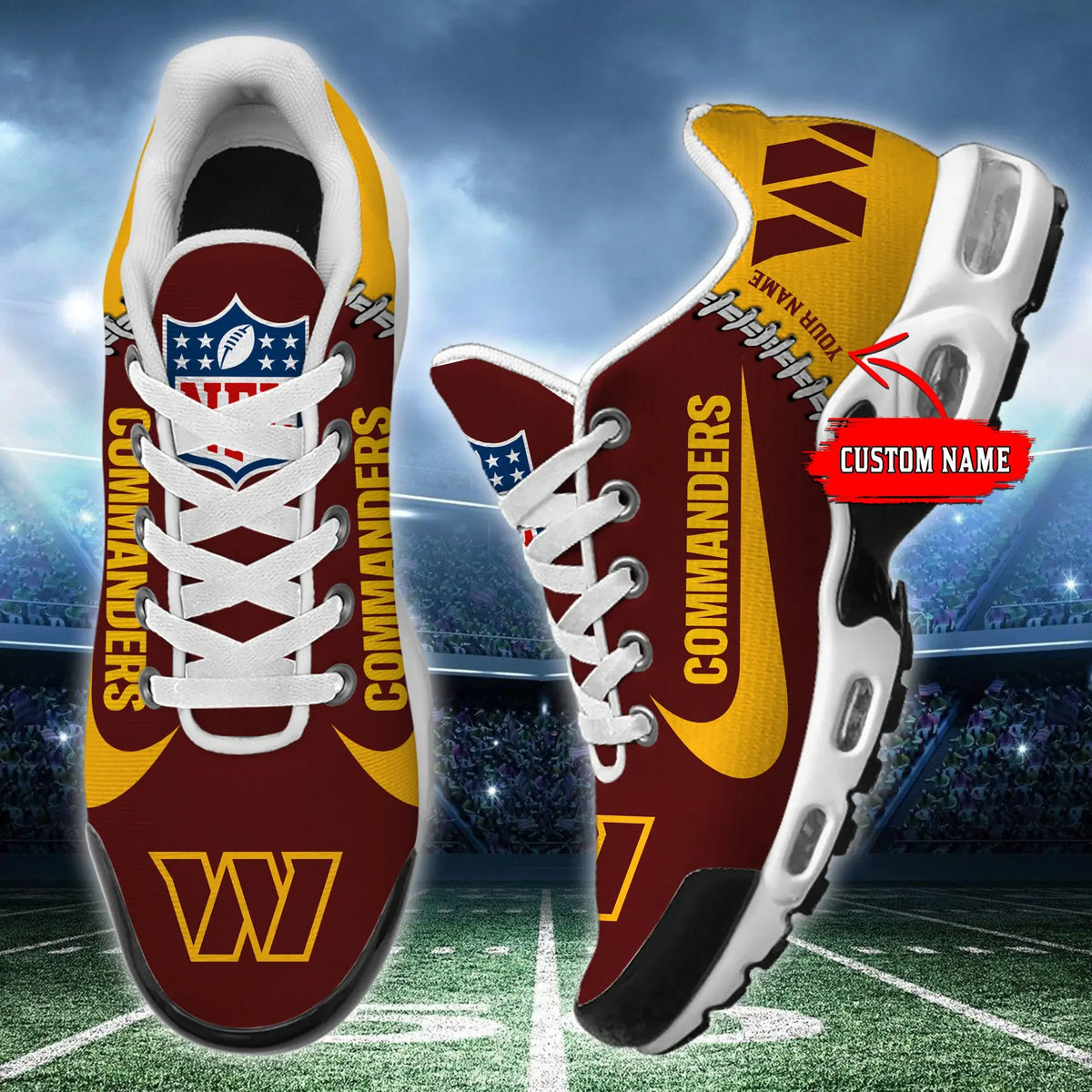SPTBGTN499-Washington Commanders Personalized Plus Sneakers
