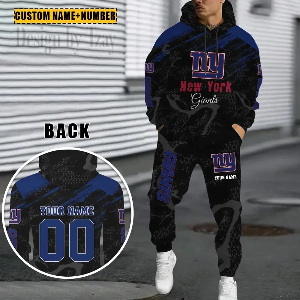 New York Giants Combo Hoodie And Sweatpants Gift For Fan AZHD1073