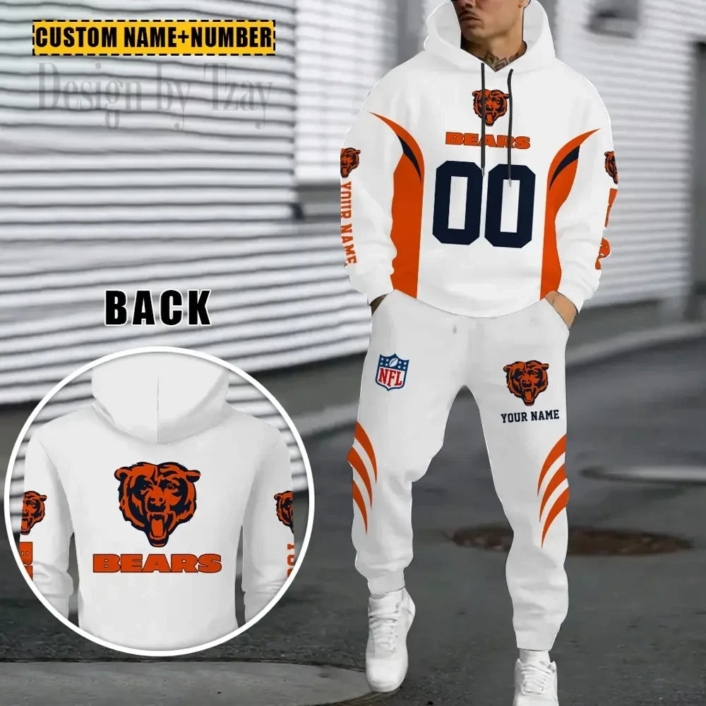 Chicago Bears Combo Hoodie And Sweatpants Gift For Fan AZHD1022